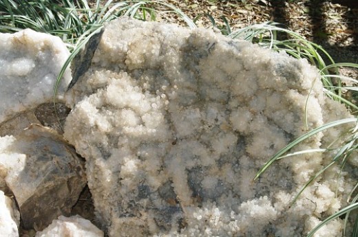 Quartz from the Chiracahuas. These chunks may originally have been parts of large geodes.