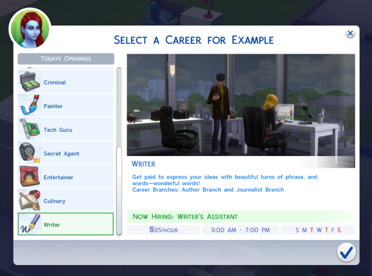 Sims 4 Base Game Careers