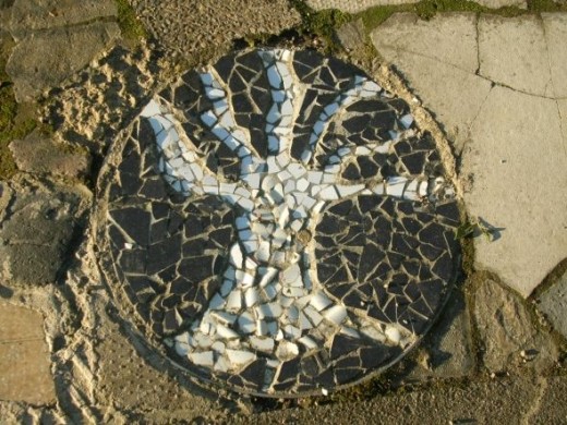 Another mosaic, this time it depicts a tree.....