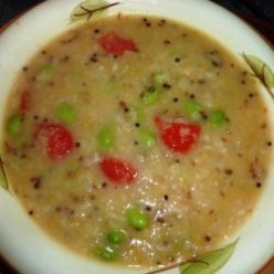 Spicy Parsnip Soup with Edumame Beans