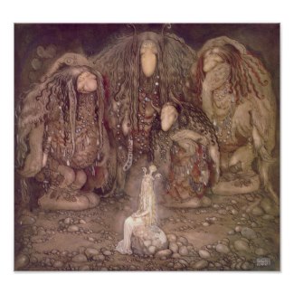 John Bauer Trolls with an abducted princess Poster by MyOtherPlanet