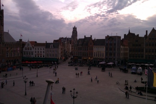 A view of the Markt, taken from the observation balcony of the Historium.