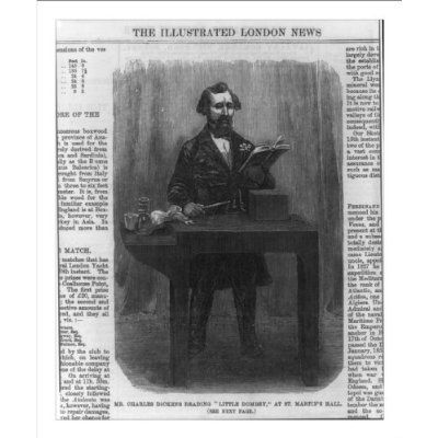 Charles Dickens Reading Little Dombey at St. Martin's Hall