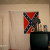 White Flag With Confederate Flag in the corner. White Flag With Confederate Flag in the corner.