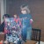 My son opening a birthday present. My son opening a birthday present.