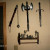 A mace, a battle axe, a dagger, and my husbands pewter collectibles. A mace, a battle axe, a dagger, and my husbands pewter collectibles.
