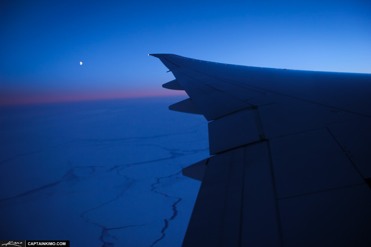 Night Flight Airplane View