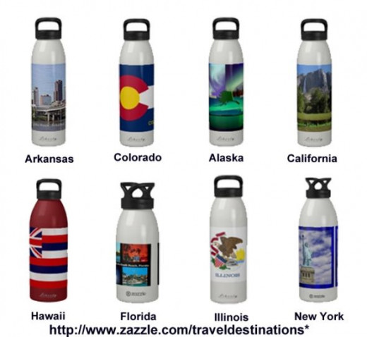 Traveldestinations Water Bottles