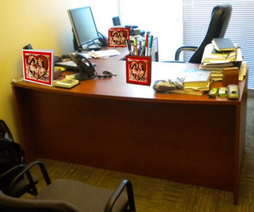 Valentines office desk