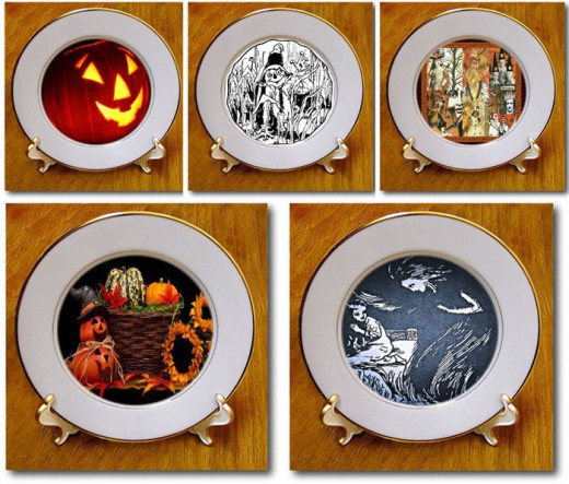 Halloween Porcelain Plates