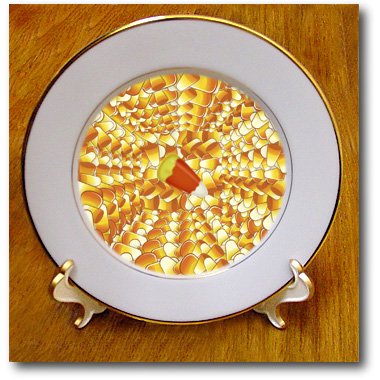 Candy Corn Pattern - 8 Inch Porcelain Plate