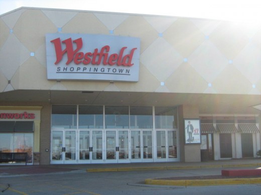 Entrance on northeast corner of Westfield Mall - largest mall in Naperville