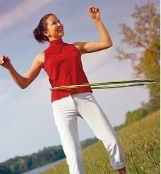 A Woman Using a  Hoop