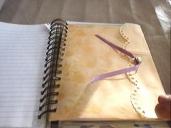 Envelope and Notebook Pages in a Hand Made Garden Journal