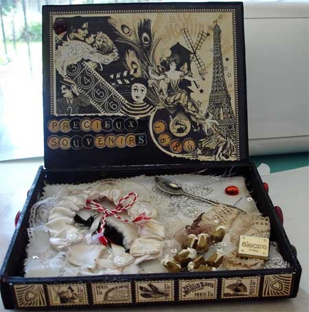 Altered Cigar Box, Themed Moulin Rouge