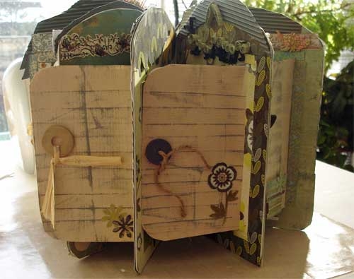 Garden Themed Altered Book Made from Board BookGarden.
