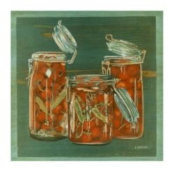 Items may be stored in a variety of ways for long term convenience and quality. Jars are handy as well as plastic totes and containers. 
