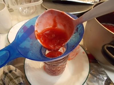 Spoon Mixture Into Hot Jars