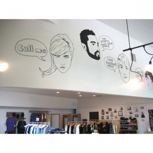 Text message on the walls...