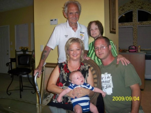 Dad, Mom, Cyndi, Danny &amp; Ethan (3mths old) in South Carolina