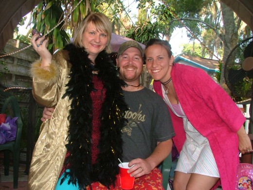My friends & I at a PJ party - for a friend's 50th birthday!