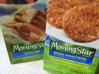 A bit of flavor ... Try adding Morning Star veggie sausage or bacon for a spicy flavor. Tastes great!