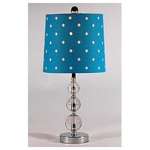 Blue Polka Dot Table Lamp Available on Amazon