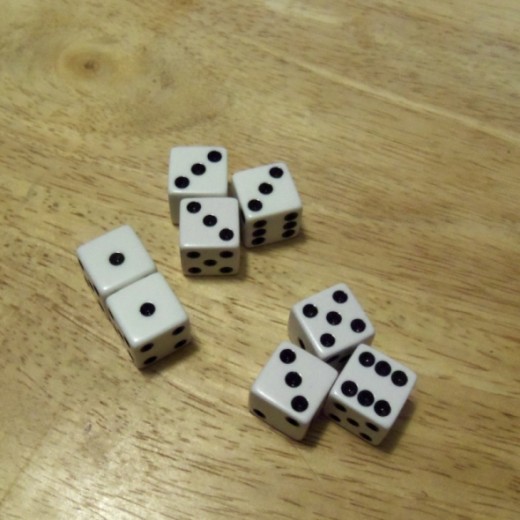 On your second roll (you rolled the 4's remember) you got a 3 &amp; 6 - one match.  You roll the 6 for your third roll hoping to get a 1,3,5.  This time no matches, sorry YOU BLEW IT and lost all the points from that round.
