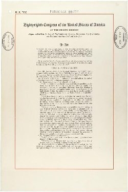 In the United States, after intense political machinations, the Civil Rights Act was passed by Congress and then signed into law on July 2nd.  The full title of the law is: "An act to enforce the constitutional right to vote, to confer jurisdiction u