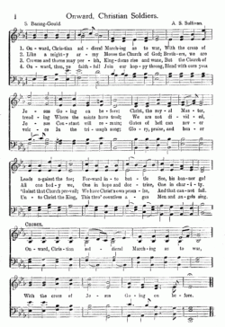 Onward, Christian Soldiers is one of the standard hymns found in the African-American Heritage Hymnal.