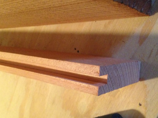 An up close view of a really clean cut with the Dado Blade