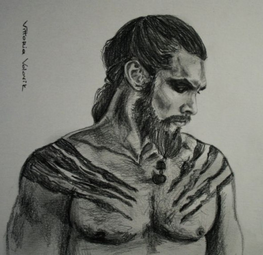 Khal Drogo Barbarian Drawing