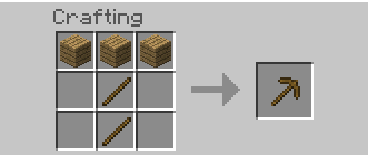 Pickaxe - Used for Stone, Coal, and Other Ores.