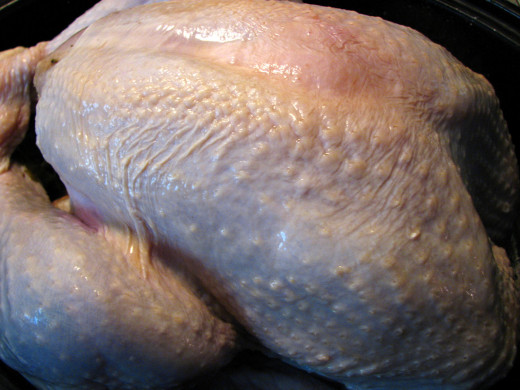 After a night of brining.