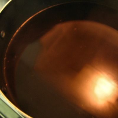 Once the mulled wine has been strained, it can be served immediately, or kept warm for later.