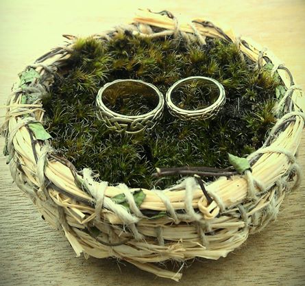Coiled basket we made for our ring bearer.