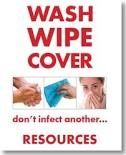 Wash Wipe and Cover Infection Control Posters