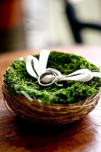 A ring-bearers' nest as shown by one Pinterest post